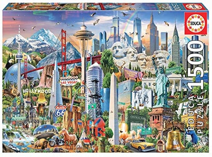 1500 Stukken Puzzel voor Volwassenen - Monumenten van Amerika