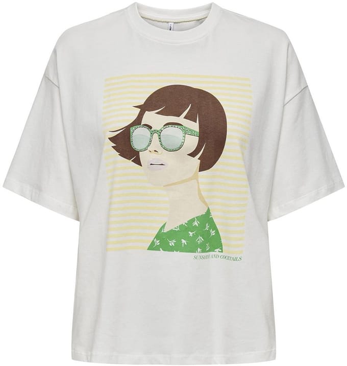 Only Wendie Life T-shirt Met Korte Mouwen Wit L Vrouw