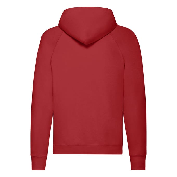 Fruit of the Loom Heren Lichtgewicht Pullover Hoodie (Rood)