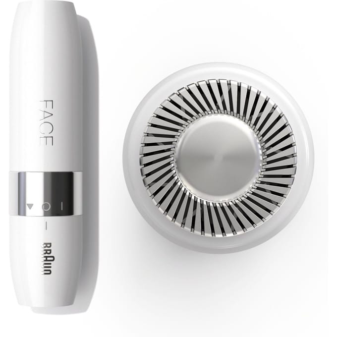 BRAUN Face Mini Haarverwijderaar FS1000, elektrische gezichtshaarverwijderaar voor vrouwen, wit