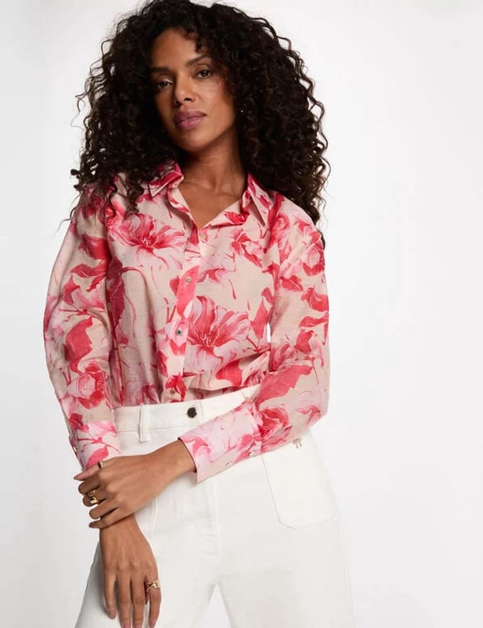 Morgan - Blouse met reverskraag 261-Calas Veelkleurig - Maat : 40