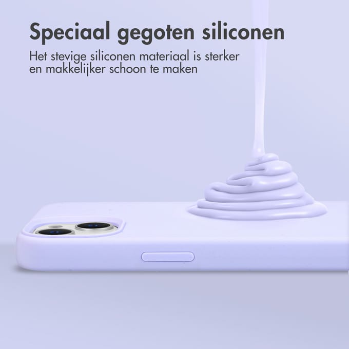 Accezz Hoesje - Geschikt voor Apple iPhone 14 Pro Max - Liquid Silicone Backcover - Paars