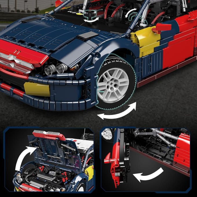 Mould King 13187 Technische Auto Bouwsteen De C4 Sport Raceauto Model Speelgoed Assemblage Auto Baksteen Set Kinderen Kerstcadeau 13187 black