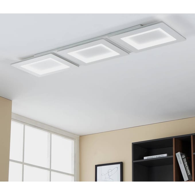 EGLO connect LED plafondlamp Padrogiano-Z 3-lamps, 120 x 30 cm