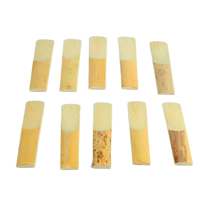 10 Stuks Saxofoon Eb Klarinet Rieten Sterkte 2 Robuust Professioneel Sax Eb Klarinet Riet Set Hout beige