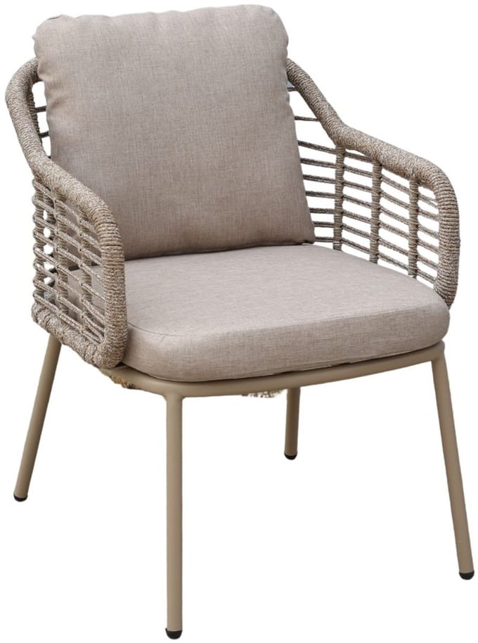 Luna dining tuinstoel | rope | beige | 2 stuks | €159,- pst