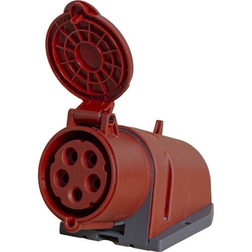 Power CEE opbouw wandcontactdoos 5-polig 32A IP44 Rood