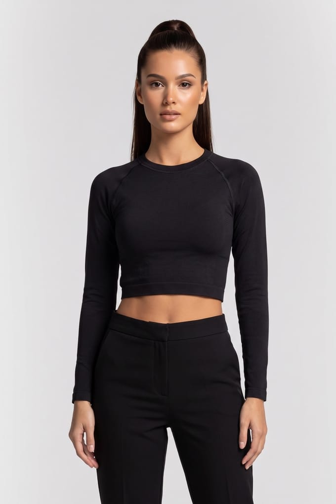 ARKET Roxy Seamless Ls Black Taglia: M | Maglie a manica lunga Outlet | Donna | Nero