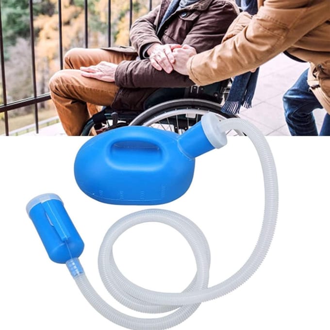 Draagbaar Urinoir - Plasfles Mannen - Reis Gemak - Morsbestendig Ontwerp - 2000 ml Capaciteit - Transparant