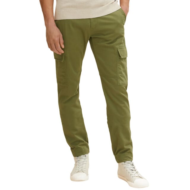 Tom Tailor - Worker - Heren - XL - Olijf - Katoen - 1030011