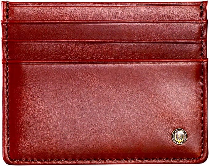 Luxe Exclusieve Leren Kaarthouder met Elegante Geschenkdoos - Donkerbruin