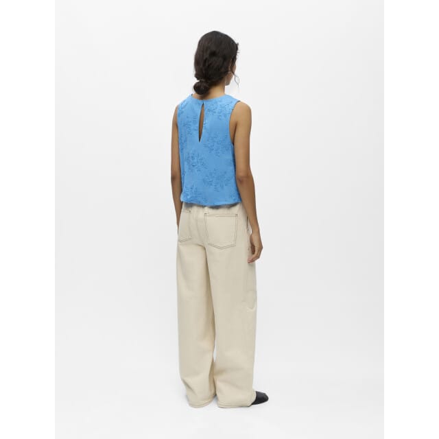 Object Top Objminnie Re Sl Top Noos 23049303 Azure Blue Dames Maat - M