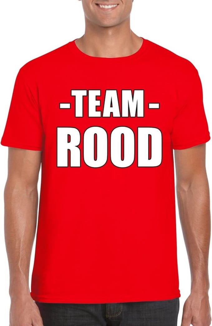 Sportdag team rood shirt heren M