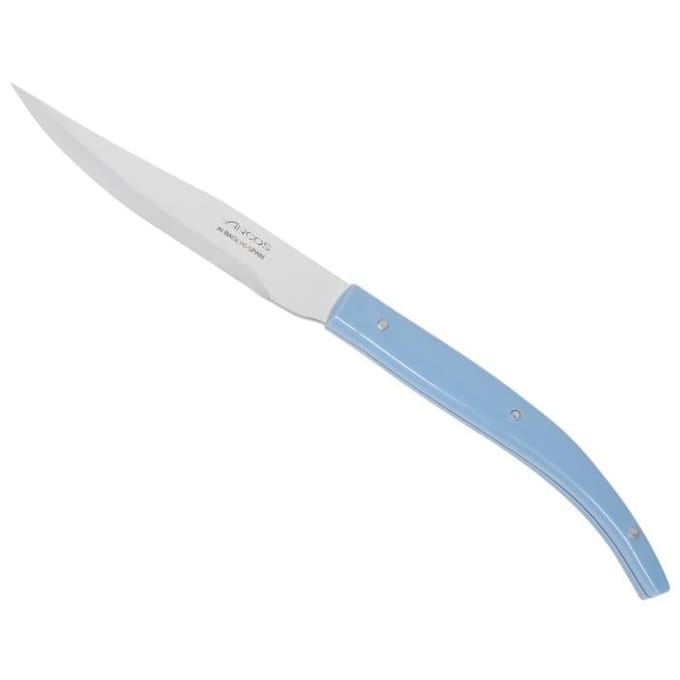 Steakmessen - ARCOS - Set van 4 - Lemmet van NITRUM® roestvrij staal - Ergonomisch handvat - Kleur Blauw