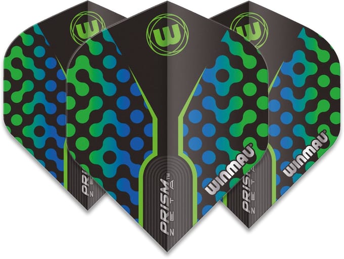 Winmau Prism Zeta Black & Green - Dart Flights