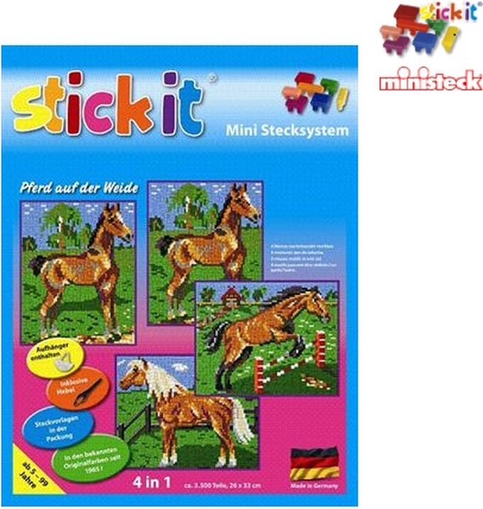Stick-it Paard in de wei, 4-in-1, ca. 3.100 steentjes