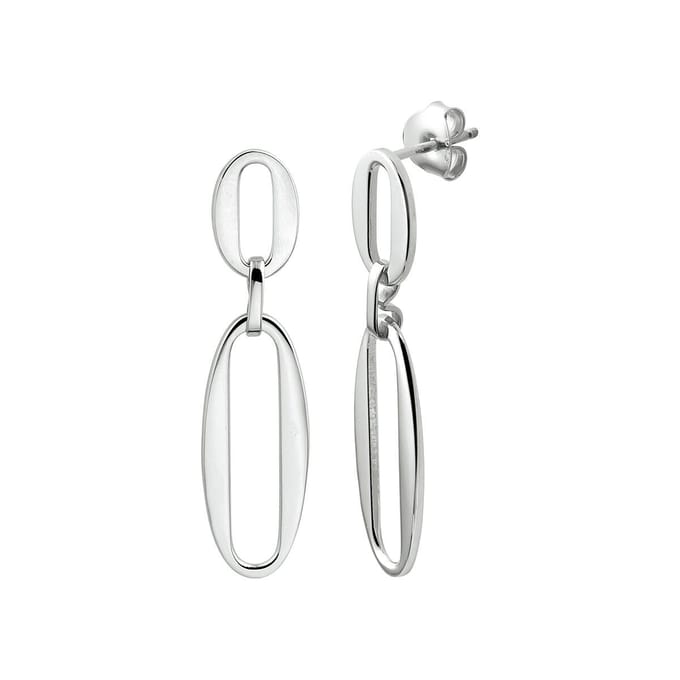 Zilver Gerhodineerd Oorhangers Paperclip 1337240