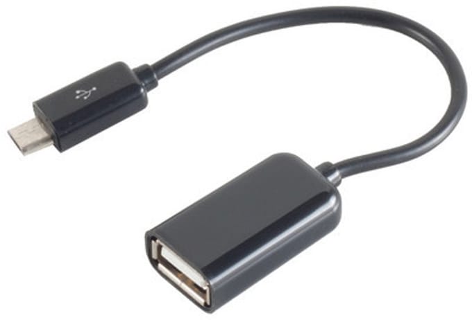 USB-OTG Micro-USB-St. B - USB-Buchse A - 0,10m