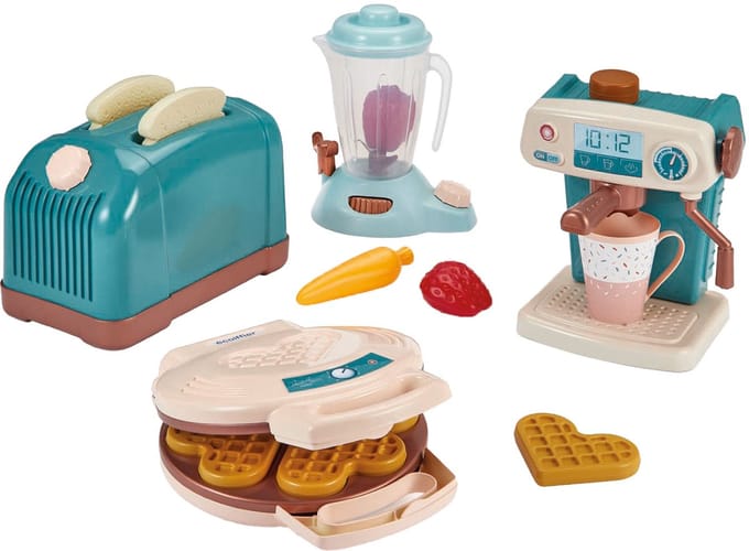 Ecoiffier Vert Azur Kitchen Set Complete 4-in-1 15 pcs