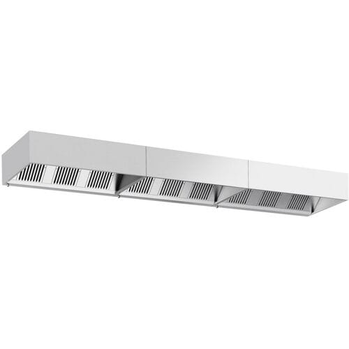 GGM Gastro Kastenhaube - 5600mm - mit Filter & Lampe Zilver