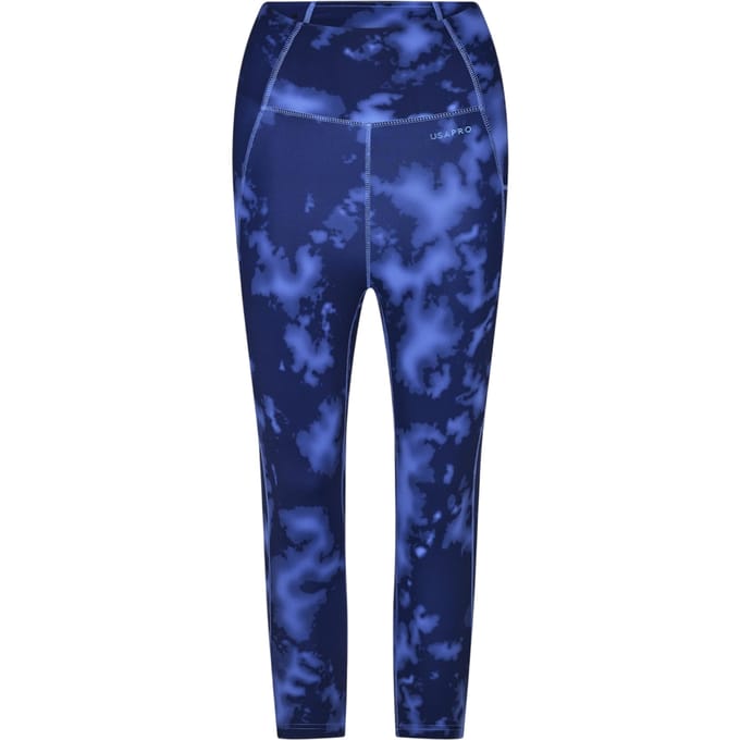 USA Pro Dames/Dames Cropped Leggings (Marineblauw)