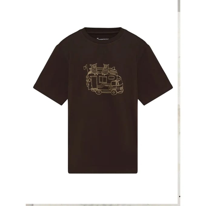 T-shirt met opdruk op de voorkant van katoen KnowledgeCotton Apparel