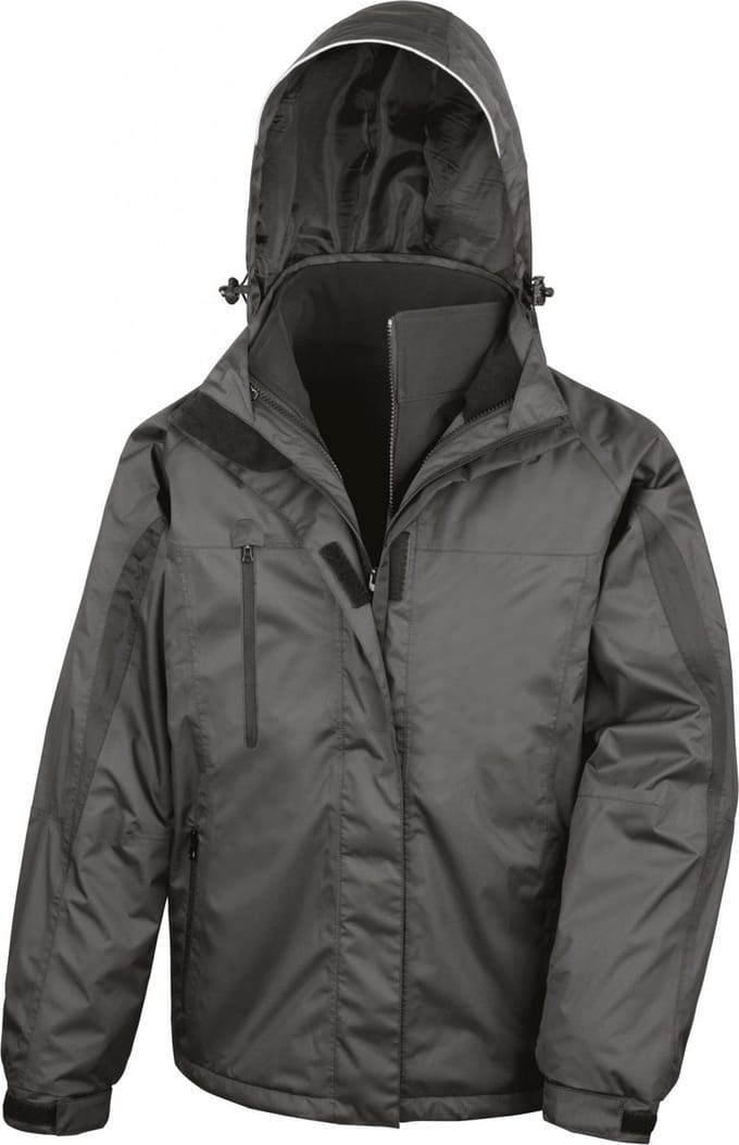 Result Men´s 3-in-1 Journey Jacket With Soft Shell Inner RT400 - Black/Black - M
