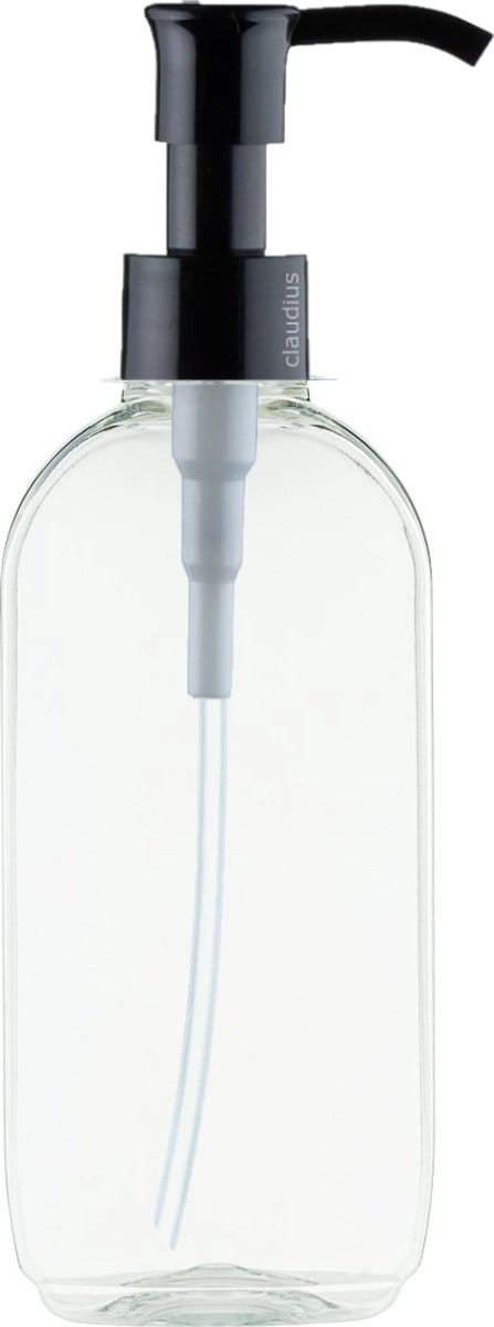 Lege Plastic Fles 75 ml PET - Transparant - met zwarte pomp - set van 10 stuks - navulbaar - leeg