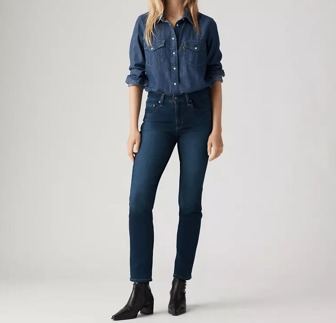 jeans vrouw blauw