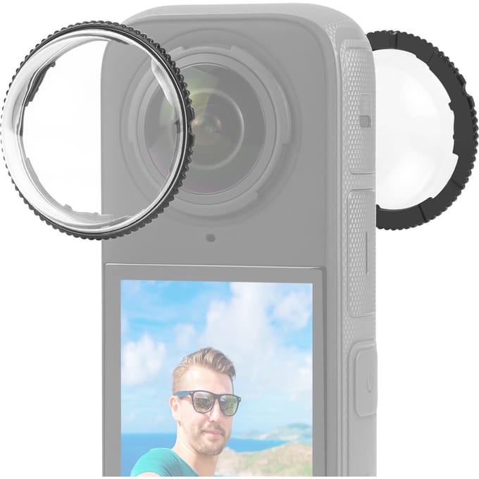 PULUZ PU989T Protections d'objectif pour caméra panoramique Couvercle de protection d'objectif Transparent Bouchon d'objectif de remplacement transparent