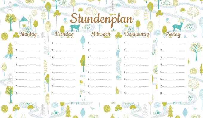 Wallvy Magnetische Lesplanner - 45x26CM - Droga Leśna - Personaliseerbaar
