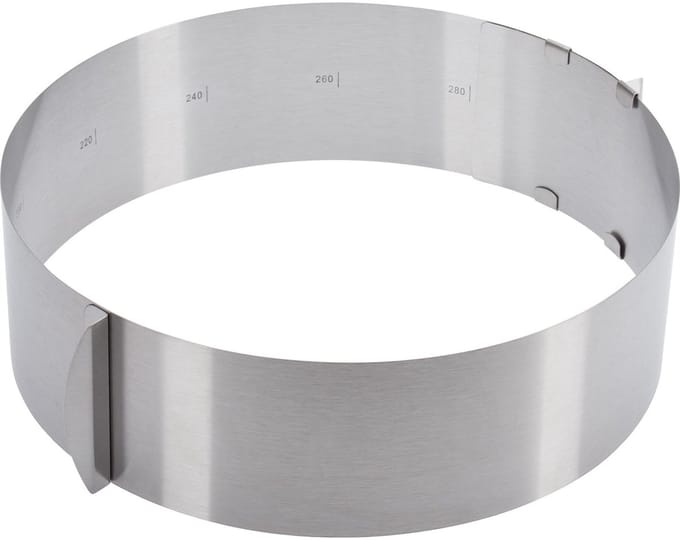 Westmark Taartring, extra hoog, Ø 16-30 cm variabel, roestvrij staal, zilver, 31312260