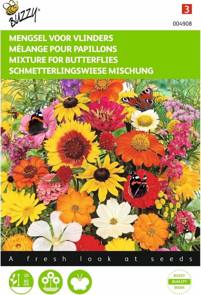 Vlinderbloemenmengsel - set van 6 stuks
