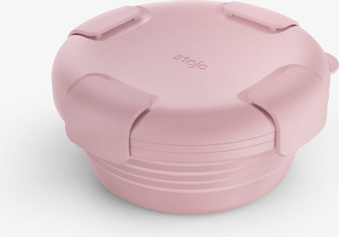 Stojo - Bowl - Vershouddoos / Lunchbox - met Deksel - 1065 ml - Opvouwbaar - Herbruikbaar - Carnation