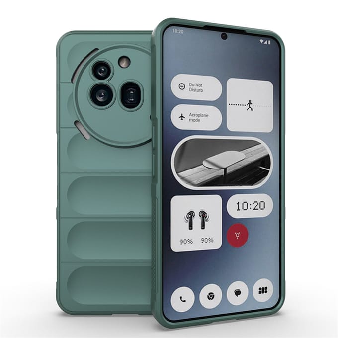 MobyDefend Hoesje - Geschikt voor Nothing Phone (3a) Pro - TPU Gripcase - Groen