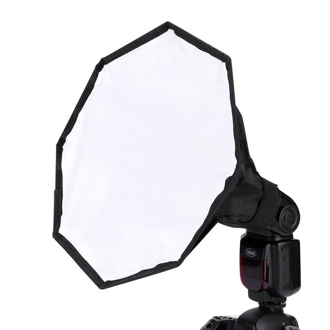 Diffuseur de boîte à lumière pour flash universel portable de 30 cm pour Speedlite externe black