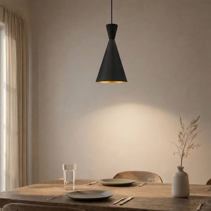 ROYALTECH Hanglamp Glenora, zwart, Ø 18 cm, metaal, E27