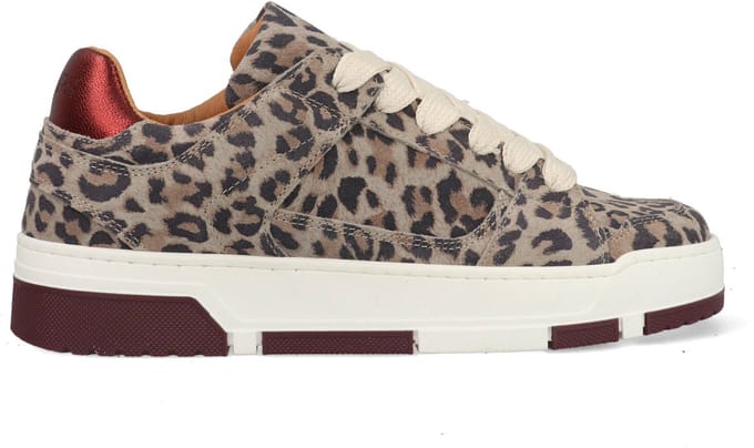 Dames Sneakers Dwrs Whitby Leopard Bordeaux Grey Grijs - Maat 39