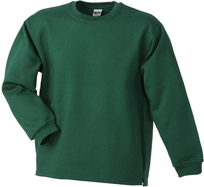 James and Nicholson Unisex Open Hem Sweatshirt (Donkergroen)