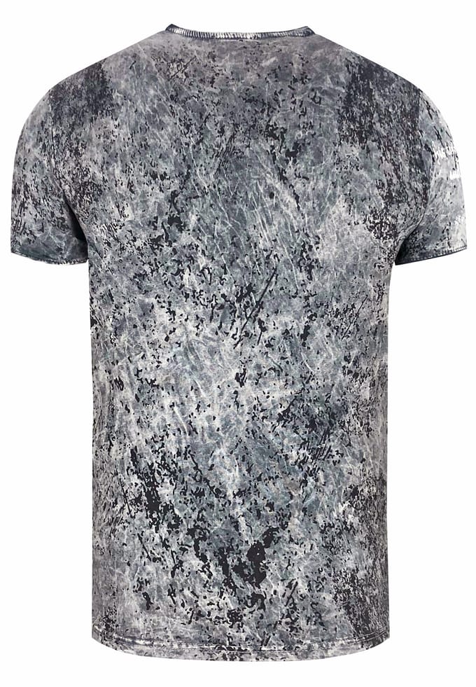 T-shirt met prints, gewassen met zuur