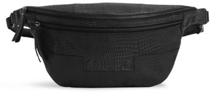 MUUD Vegas XL. Handgemaakt leren heuptas 21x48cm - black