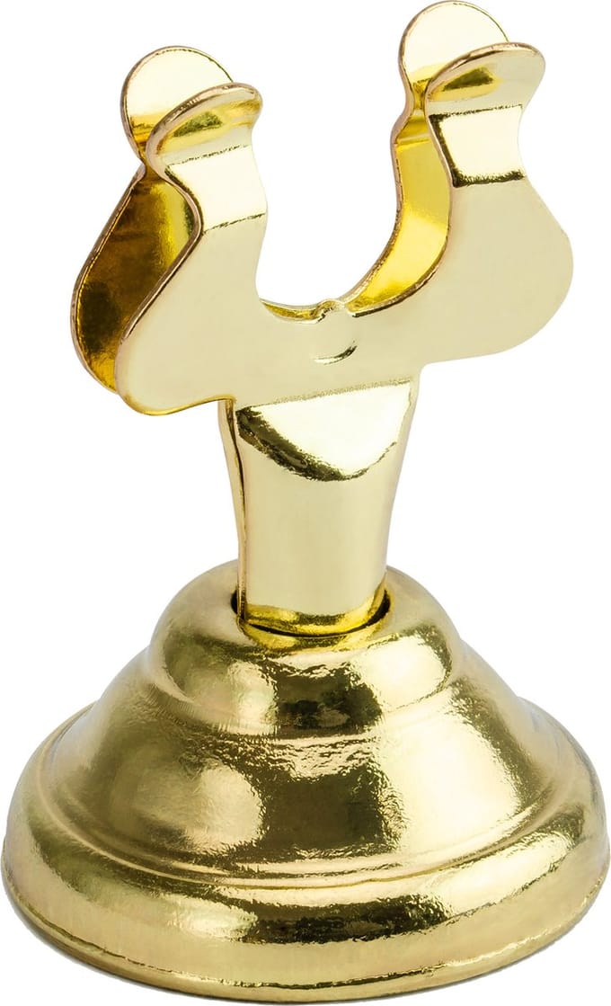 PartyDeco Naamkaart/plaatskaart houder Luxe - Bruiloft - 1x - goud - 4 cm