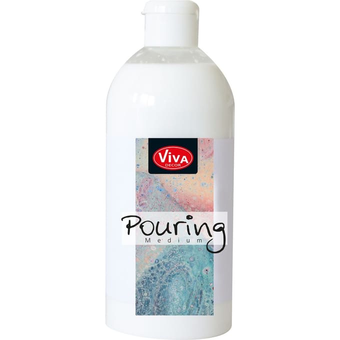 Viva Decor Pouring Medium 500ml - Dikvloeibaar acryl-hulpmiddel voor giettoepassingen - Transparant