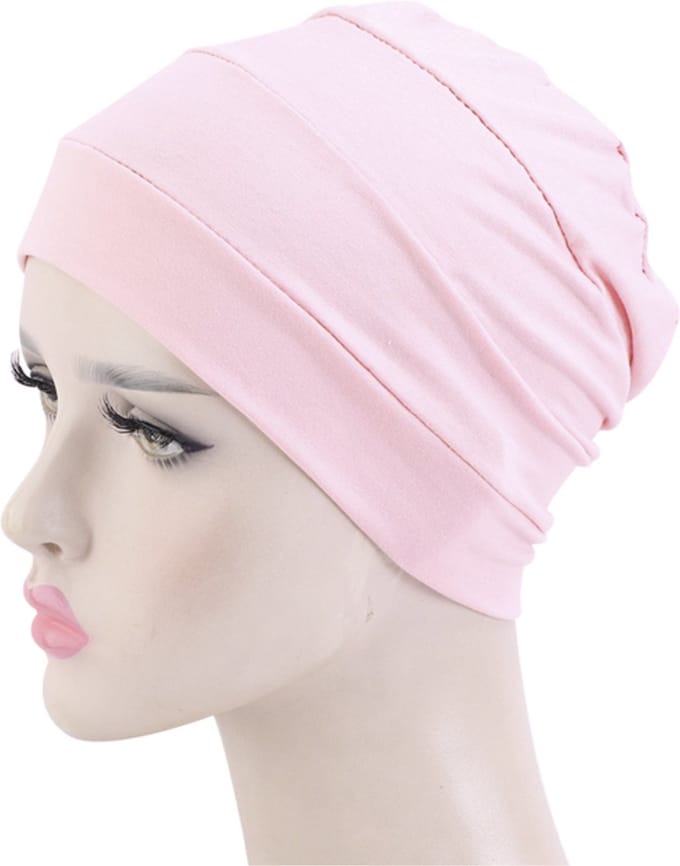 Cabantis Hijab Beanie - Hoofddeksel - Islamitisch - Tulband - Muts - Chemo - Roze