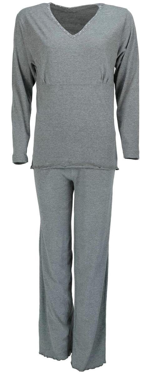 Irresistible Dames Pyjama - Katoen - V Hals - Grijs - Maat L