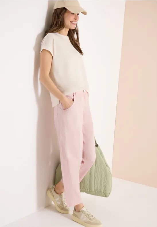 Mid Waist Barrel Leg broek in Casual Fit