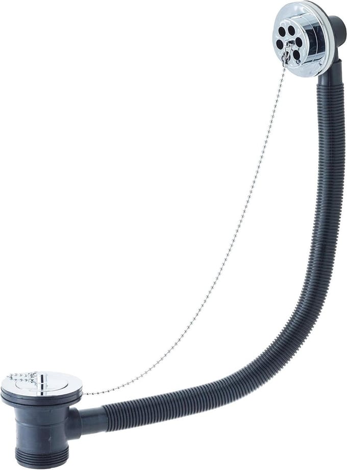 Bristan W BATH02 C badafval met ABS Plug sleufgleuf C, Chroom, Hedendaags