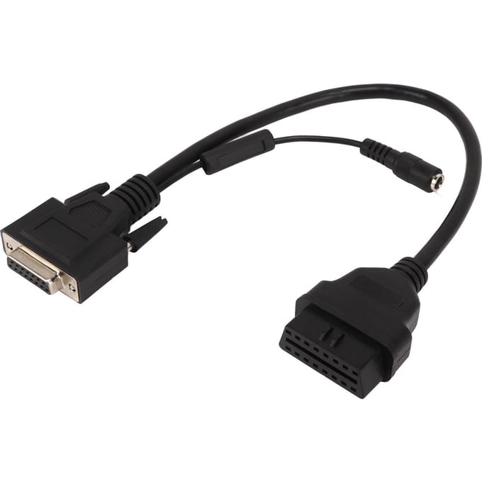 Câble d'Adaptation OBD I avec Interrupteur 16 broches Mâle vers 15 broches Femelle Câble de Conversion Bluetooth black