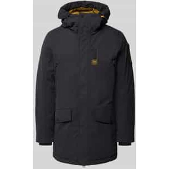 Parka met labeldetail