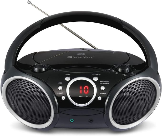 Draagbare CD Speler - Boombox Radio - Muziek Luisteren - AM FM Radio - 29 x 22 x 12 cm
